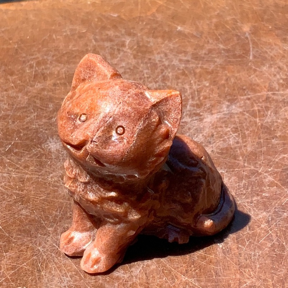QUARTZITE HAND CARVED CAT
